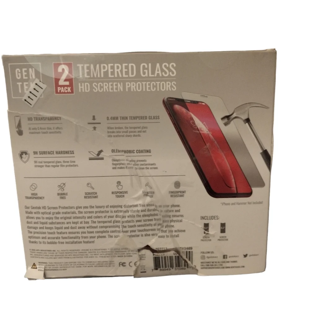 3/$20Nwt (2) tempered glass for I- phone